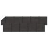 vidaXL Fence Set 11 pcs 1830 x 186 cm WPC and Aluminium Black