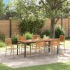 vidaXL Garden Dining Set 7 pcs Beige and Brown Poly Rattan