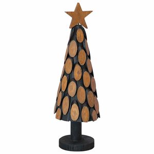 vidaXL Christmas Tree with Stand Brown 61 cm Solid teak wood