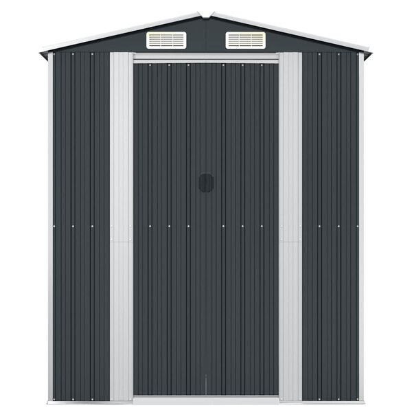 vidaXL Garden Shed Anthracite 192x108x223 cm Galvanised Steel
