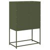 vidaXL Highboard Olive Green 68x39x107 cm Steel