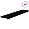 vidaXL Stair Treads 8 pcs Brown Black 120x30x2 cm Solid Wood Oak