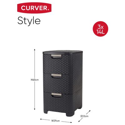 Curver Style Drawer Cabinet 42L Anthracite
