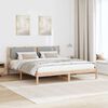 vidaXL Bed Frame Light Grey 200 x 200 cm Solid Pine Wood