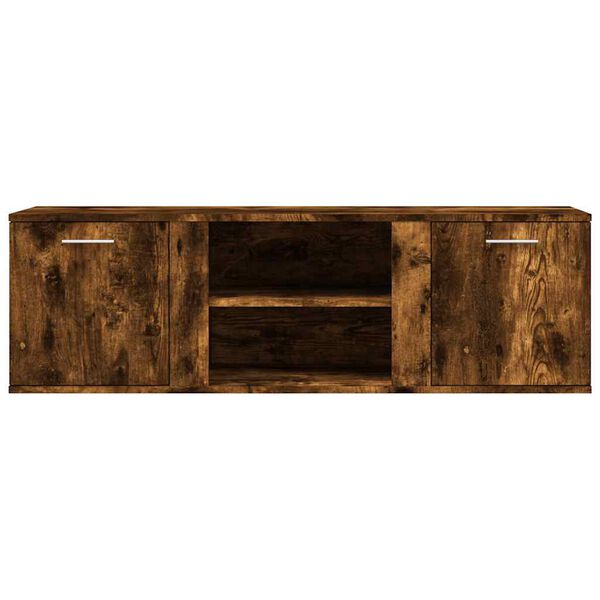 vidaXL TV Cabinet Smoked Oak 120x34x37 cm Engineered Wood