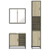 vidaXL 3 Piece Bathroom Furniture Set Sonoma Oak Engineered Wood