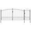vidaXL Garden Gate WOERDEN 200 x 500 cm Lockable Steel Grey