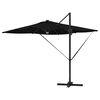 vidaXL Roma Parasol Black 286 x 285 x 270 cm Aluminium and Polyester