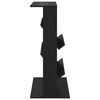 vidaXL Magazine Rack Black Oak 70 x 41 x 96 cm Engineered Wood