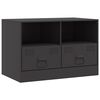 vidaXL TV Cabinets 2pcs Black 67x39x44 cm Steel