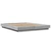 vidaXL Bed Frame without Mattress Grey Sonoma 150x200 cm King Size