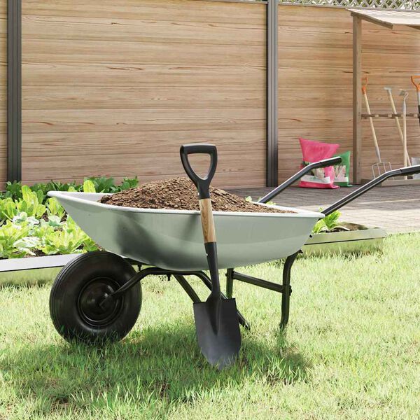 vidaXL Shovel Black 68.5 cm Power Coated Steel and Solid Wood