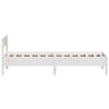 vidaXL Bed Frame without Mattress White 90x190 cm Single Solid Wood Pine