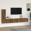 vidaXL 3 Piece TV Cabinet Set Smoked Oak Engineered Wood