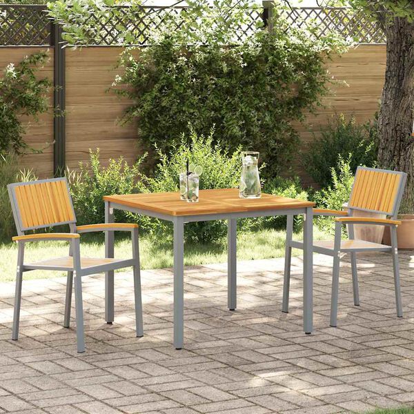 vidaXL Garden Chair 2 pcs Brown 56 x 57 x 87cm Solid Acacia wood