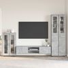 vidaXL TV Cabinet Set with Drawer FLORIN Concrete Grey Engineered Wood