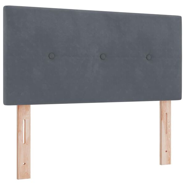 vidaXL Headboard with Headboard Dark Grey 80 cm Faux Leather