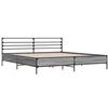 vidaXL Bed Frame without Mattress Grey Sonoma 200x200 cm