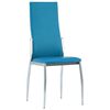 vidaXL Dining Chairs 4 pcs Blue Faux Leather