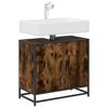 vidaXL Bathroom Sink Cabinet Smoked Oak 65x33x60 cm Engineered Wood