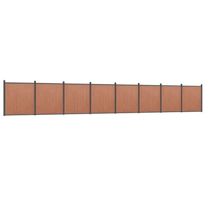 vidaXL Fence Panel Brown 1391x186 cm WPC