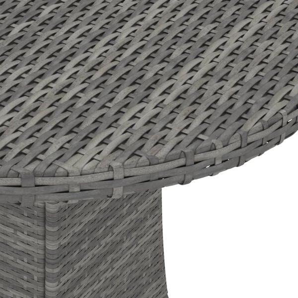 vidaXL Garden Table Grey 70x70x73 cm Poly Rattan
