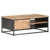 vidaXL Coffee Table | Natural Wood | Solid Acacia wood, Powder-coated steel