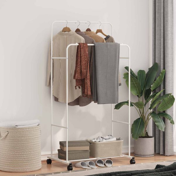 vidaXL Clothes Rack Plain White 80 x 53 x 156 cm