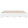 vidaXL Bed Frame with Drawers without Mattress White 200x200 cm