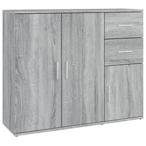 vidaXL Sideboard Grey Sonoma 91x29.5x75 cm Engineered Wood