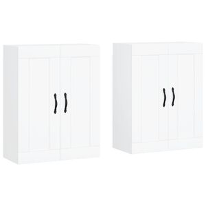 vidaXL Wall Mounted Cabinets 2 pcs White Engineered Wood