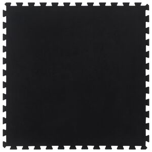 vidaXL Rubber Floor Tile Black 12 mm 100x100 cm