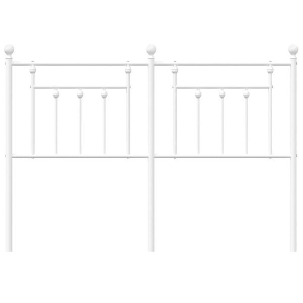 vidaXL Metal Headboard White 135 cm