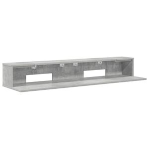 vidaXL Studio Desk Concrete Grey 130 x 36 x 19.5 cm Engineered Wood