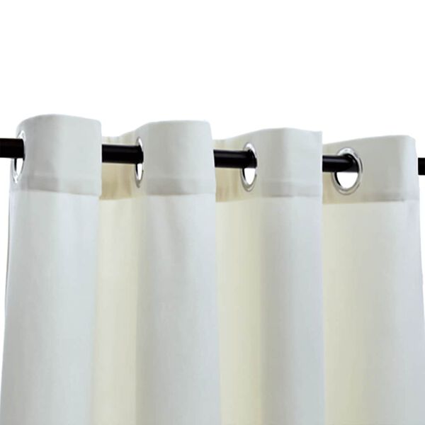 vidaXL Blackout Curtains with Rings 2 pcs Velvet Cream 140x225 cm