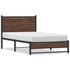 vidaXL Metal Bed Frame without Mattress Brown Oak 100x200 cm