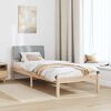 vidaXL Bed frame Brown and light grey 80 x 200 cm Solid pine wood