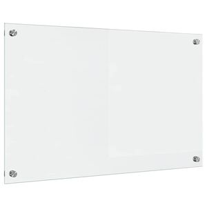 vidaXL Kitchen Backsplash Transparent 80 x 50 cm Tempered Glass