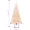 vidaXL Artificial Christmas Tree with Iridescent Tips White 240 cm PVC