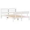 vidaXL Bed Frame without Mattress White 120x190 cm Small Double Solid Wood Pine
