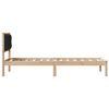 vidaXL Bed Frame with Headboard Black 90 x 190 cm Solid Pine Wood