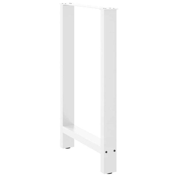 vidaXL Bar Table Legs White 2 pcs 60x(90-91) cm Steel