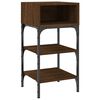 vidaXL Bedside Table Brown Oak 35x34.5x70 cm Engineered Wood