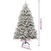 vidaXL Artificial Christmas Tree Green and White 240 cm PVC and Metal