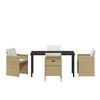 vidaXL Garden Dining Set 5 pcs Beige Poly Rattan