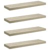 vidaXL Floating Wall Shelves 4 pcs Oak 80x23.5x3.8 cm MDF