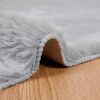 vidaXL Faux Rabbit Fur Rug Olite Grey 160 x 230 cm Polyester