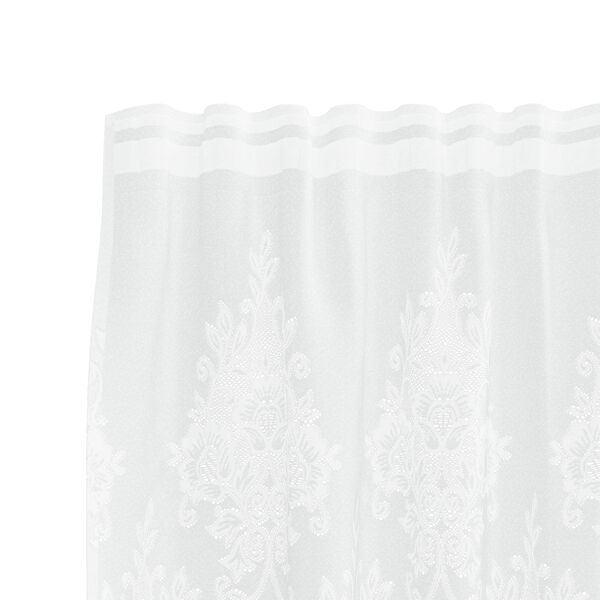 vidaXL Lace Curtain with Curtains Floral White 200 x 400 cm Polyester