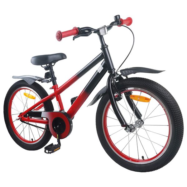 vidaXL Kids Bike 18'' for 5-7 Years Old Red Black