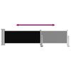 vidaXL Patio Retractable Side Awning 60x300 cm Black